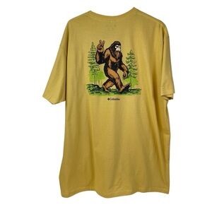 Columbia Yellow Big Foot Double Sided Lightweight T-Shirt Men’s Size XXL NWT